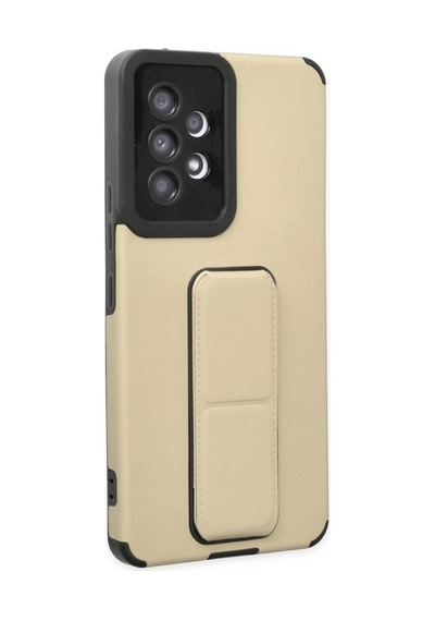 Samsung Galaxy  Uyumlu  A53 5g Kılıf Mega Standlı Silikon - Gold