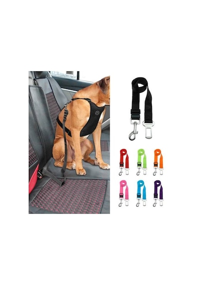 Araç Araba Köpek Kedi Emniyet Kemeri Tasması Oto Aksesuarı Evcil Siyah