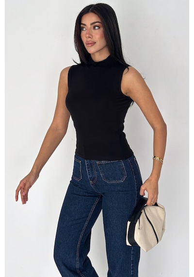 Noa & Noa Kadın Kolsuz Boğazlı Basic Body Sleek Core SIYAH Noa & Noa Kadın Kolsuz Boğazlı Basic Body Sleek Core SIYAH
