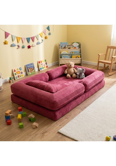 Miniwood Montessori Yatak Oyun Alanlı Bebek Yer Yatağı Sünger Çocuk Karyola 90 x 150 CM