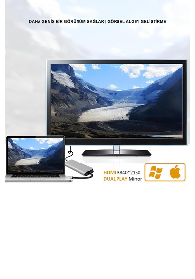 Type-c 7in1 Hub Çoklayıcı 4k Uhd 87w Pd Usb 3.0 X2 Hdtv Sd/tf Port Usb Çoklayıcı Mt8901