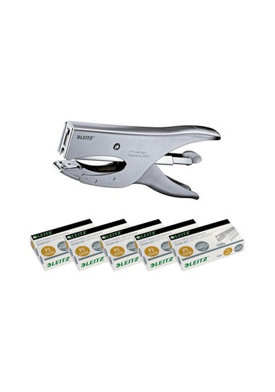 Leitz Zımba Pens Tipi Gri 5549 + 5 Adet Leitz Zımba Teli