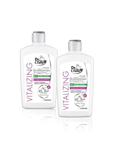 2'li Şampuan - Dr. C. Tuna Vitalizing Tüm Saçlar Için Canlandırıcı Sarımsaklı Şampuan 500 Ml Tüm Saç Tipleri