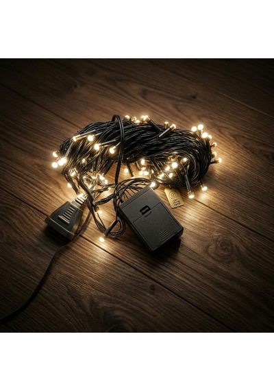10m 100 Led Damla Uçlu Gün Işığı Siyah Kablo