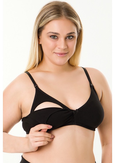 Par Lingerie Pl 3'lü Çıkarılabilir Pedli Emzirme Sütyeni Siyah - Beyaz - Ten