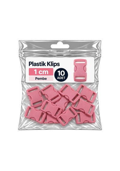 Paracord Aksesuar Paracord Bileklik Plastik Klips 1 Cm Pembe 10 Adet
