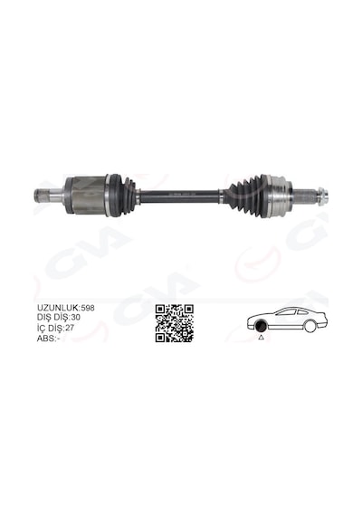 Gva 4499181 Komple Aks Ön Sol Bmw X3 E83 04 11 598mm 31607529201-31603450565-31603450563 -