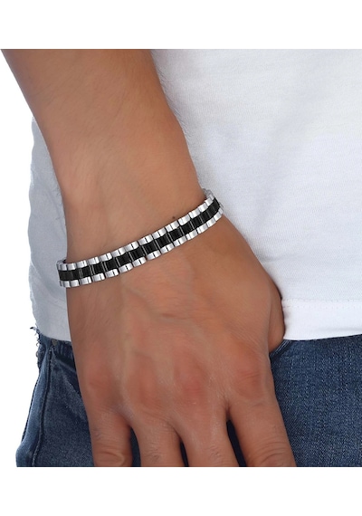 Moncuk Design Siyah Beyaz Ful Çelik Bileklik 33511g1d5m Siyah