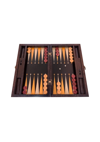 Meta Blue & Red Wooden Backgammon Board