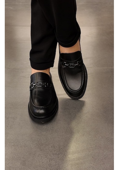 Msport Premium 4832 Loafer Hakiki Deri Erkek Ayakkabı Siyah