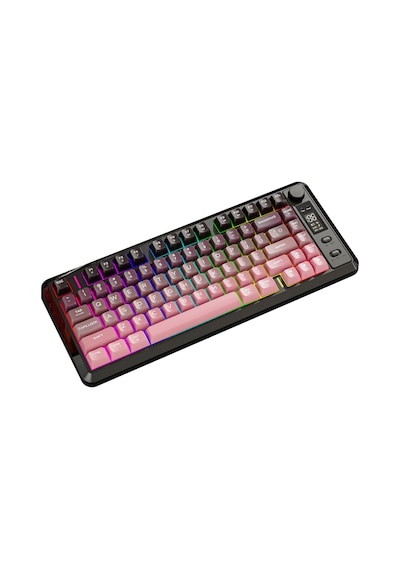 M75 Kablosuz 2.4ghz Kablosuz + Bt Çift Modlu Klavye Led Ekranlı Oyun Klavyesi İle Pbt Knob Rainbow M75 Kablosuz 2.4ghz Kablosuz + Bt Çift Modlu Klavye Led Ekranlı Oyun Klavyesi İle Pbt Knob Rainbow