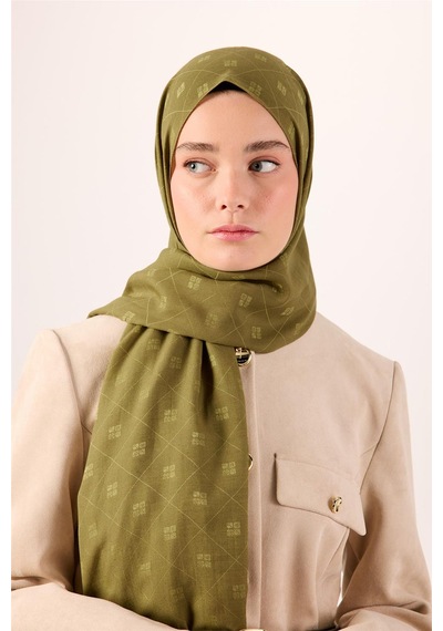 Silk Home Pamuk Polyester Liva Şal Olive Dokulu Nefes Alan Doğal Yapılı 90x200 Çok Renkli