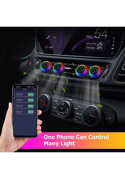 Araç İçi Rgb Sese Duyarlı Led Işıklı Ekolayzer Ve Koku Cihazı Yuvarlak Model 1 Adet