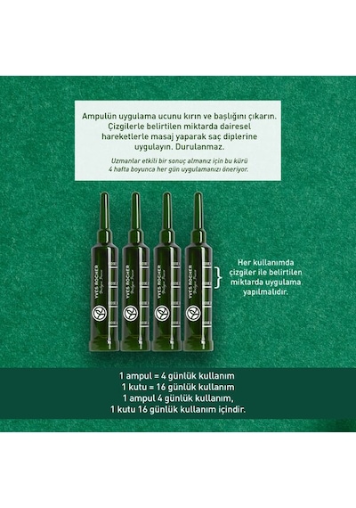 Yves Rocher Niasinamid Vitamin B6 Kür Saç Dökülmesine Karşı Serum 4 x 15 ML
