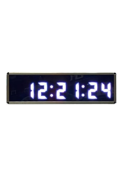 Tr Saniyeli Dijital Led Duvar Ve Masa Saat Derece Ve Nem - Beyaz Kasa Ölçüsü: 7x26 Cm Genel