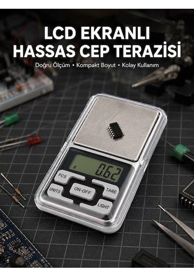 Kapaklı Dijital Cep Terazisi Hassasiyet 300 Gr Yeni Nesil Çr