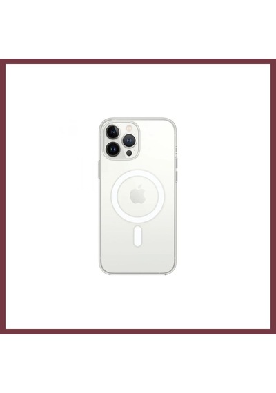 Storeşahin Apple Uyumlu iPhone 13 Pro Kılıf Magneticsafe Şeffaf Silikon - Şeffaf Shn0720
