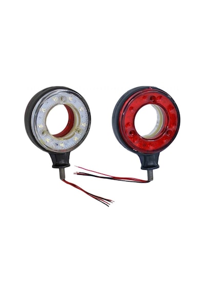 AYNA ALTI KÜPE KIRMIZI-BEYAZ TAKIM(SAĞ-SOL)2ADET 12V-24V ORTASI A