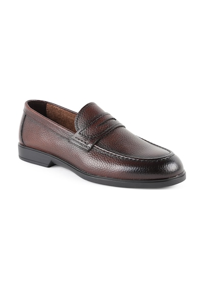 Libero L5956 Erkek Kauçuk Taban Bağcıksız Günlük Loafer Ayakkabı Kahve