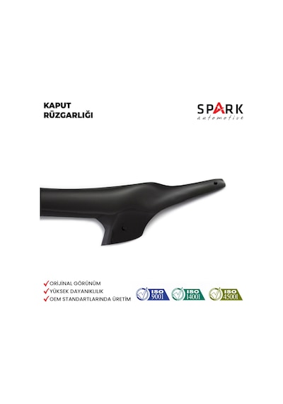 Chevrolet Captiva 2006-2012 Yıl Aralığı Uyumlu Kaput Rüzgarlığı 4mm Siyah