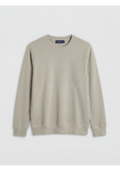 Lcwaıkıkı Classic Gri Bisiklet Yaka Erkek Sweatshirt