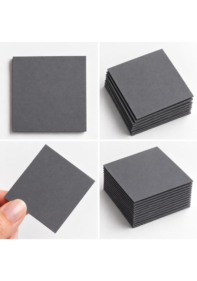 Küp Bloknot, 8x8 Cm, Yapışkansız Not Kağıdı, Gri Yeşil Renkli Not Kağıdı, Bloknot Yedek Kağıdı