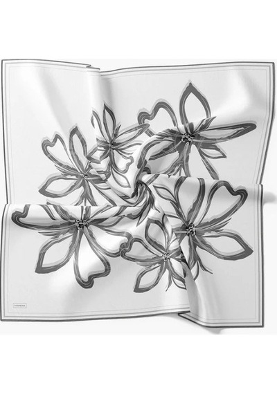 Silk Home Twill İpek Eşarp - 11548-04 Beyaz
