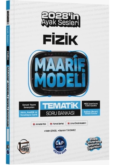 Çap Yayınları Üniversiteye Hazırlık Fizik Ders Platosu Maarif Modeli Tematik Soru Bankası