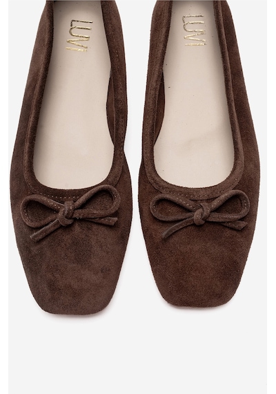 Luvishoes Sosa Kahverengi Süet Hakiki Deri Küt Burunlu Fiyonklu Kadın Babet Ayakkabı Kahverengi Luvishoes Sosa Kahverengi Süet Hakiki Deri Küt Burunlu Fiyonklu Kadın Babet Ayakkabı Kahverengi