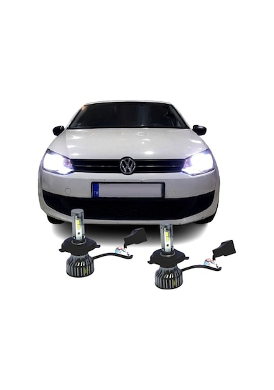 Megamarket06 Vw Polo 6 Uzun Kısa Tek H4 Led Oto Ampulü Zero