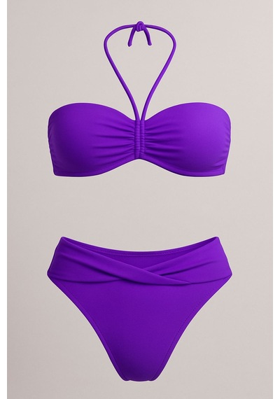 Deep Beach Straplez - Twist Bikini Takım Siyah