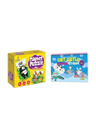 Yükselen Zeka 2+ Yaş Magnet Puzzle Dikkat Geliştiren Zeka Oyunu Ve Cırt Cırtlı Etkinlik Kitabım