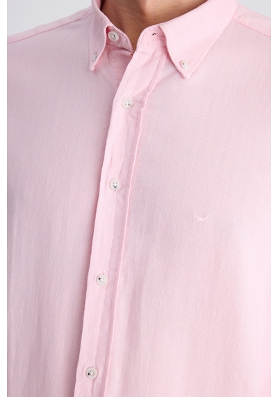 D'S Damat Ds Damat Comfort Pembe Armürlü %100 Pamuklu Gömlek 4hc02k8122652 P01