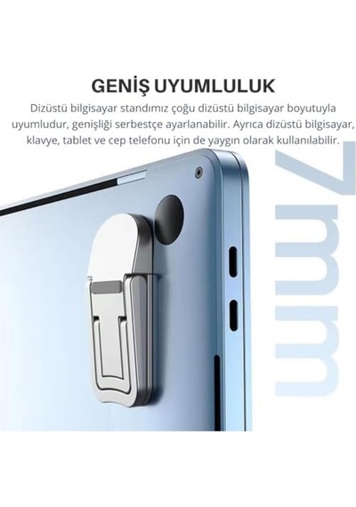 2 Adet Yapışkanlı Katlanılabilir 2 Kademe Yükseklik Ayarlı Laptop Standı Laptop Stand Ayağı