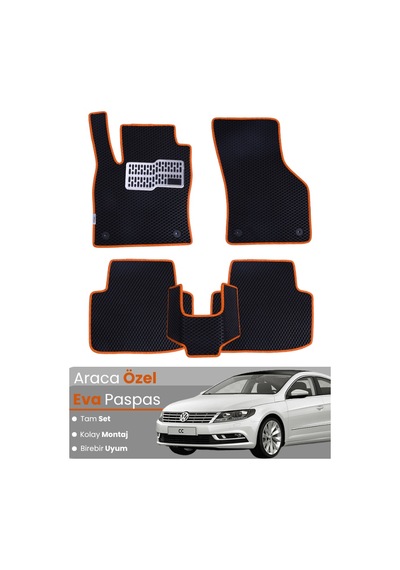 Volkswagen Passat Cc 2008-2016 Uyumlu Eva Paspas Tam Set Oto Paspas,araca Özel,su Geçirmez 111