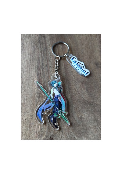 Owl Bag Genshin Impact Serisi Xiao Karakteri Desenli Acrylic Anahtarlık Çanta Süsü Çok Renkli