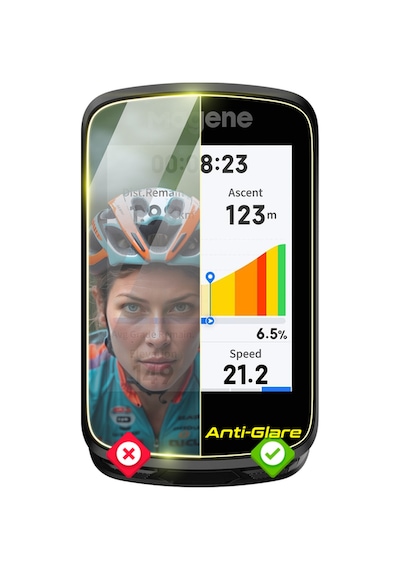 Magene C606 Smart Gps Bisiklet Bilgisayarı İçin Anti-glare Parlama Önleyici Ekran Koruyucu