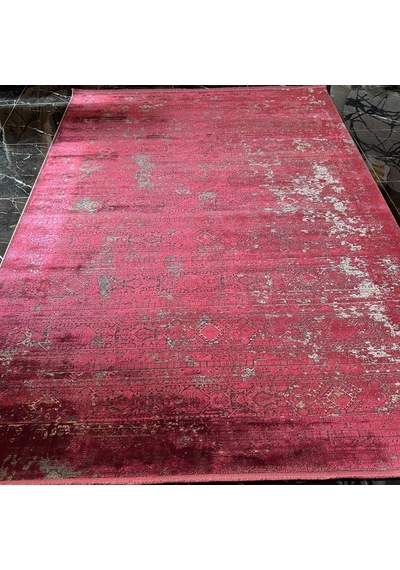 Elexus Halı Diamond 3827 Koyu Gri Kırmızı Salon Halısı