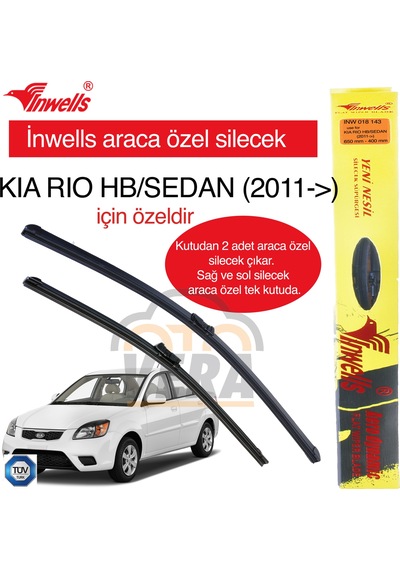 Kıa Rıo Hb/Sedan 2011- İnwells Araca Özel Silecek Takımı Inw01