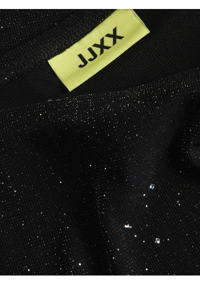 Jack & Jones Kadin Kayik Yaka Pariltili Bluz - Holly - 12282526 Black