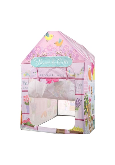 100x70 Cm Pembe Çiçekçi Dükkanı Temalı Kolay Kurulumlu Eğlenceli Çocuk Oyun Evi Çadırı Çok Renkli
