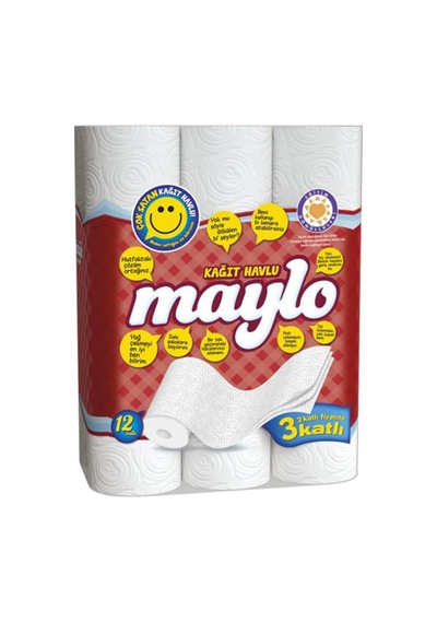 Maylo Üç Katlı Kağıt Havlu 12'li 8'li Avantaj Paketi Mıchu
