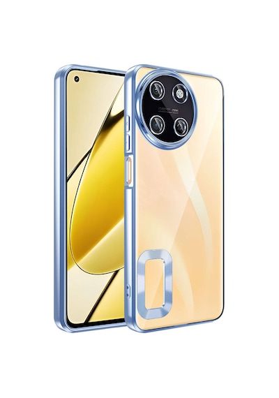 Nourthkiingdom Realme 11 4g Kılıf Kamera Korumalı Logo Gösteren Nrtk Omega Kapak - Gümüş Gümüş
