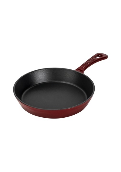 Lava Döküm Yuvarlak Kızartma Tavası Yekpare Saplı. Çap Ø 20cm. Bordo