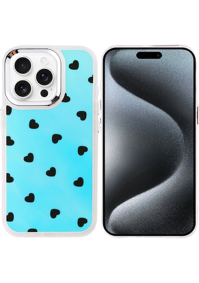 Apple Uyumlu iPhone 15 Pro Max Kılıf Airbag Tasarımlı Zore Hadra Kapak Kalp