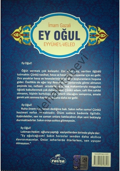 Imam Gazali Ey Oğul Eyyühel Veled
