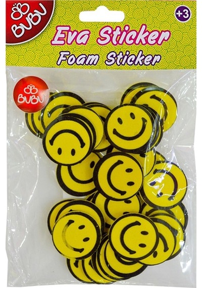 Bu-bu Eva Sticker Gülen Yüz Orta Bubu-sts030 Çok Renkli