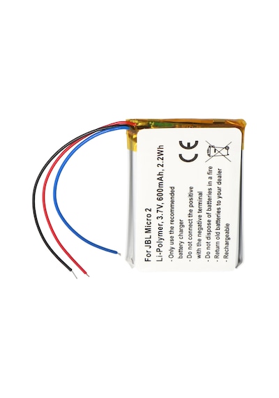 Jbl Micro 2, Li-polimer, 3.7v, 600mah, 2.2wh Pil