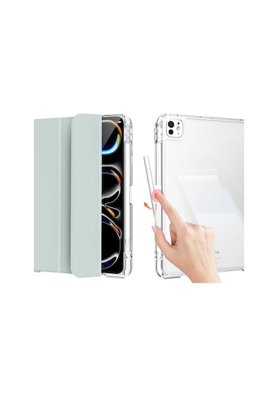 Apple Uyumlu iPad, Pro 11 2024 Kılıf Magnetik Ayrılabilen Aihttgli Zore Sliding Tablet Kılıfı-lavender