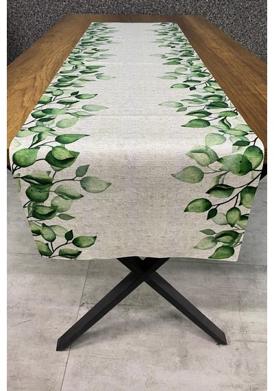 Okaliptus Desenli Runner 40x140 Cm Renkli